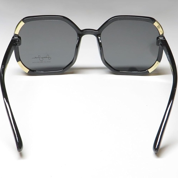 Sean John Designer Hexagonal Sunglasses Black & Gold (NO CASE) NWT - Picture 4 of 5